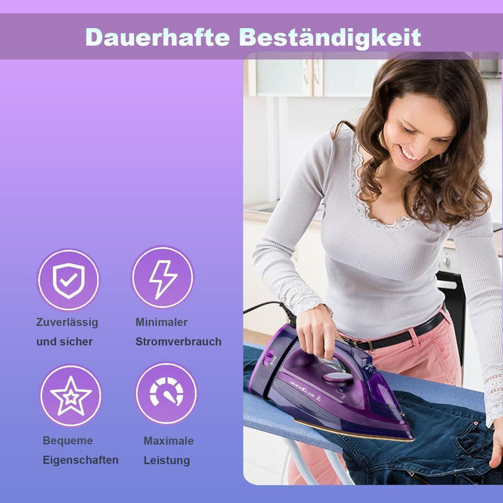 2400W kabelloses Bügeleisen, Dampfbügeleisen, Keramiksohle, abschaltautomatisch & temperaturverstell