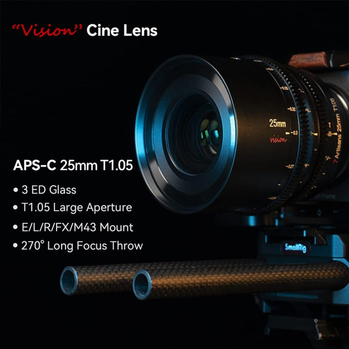 7artisans 50 mm T1.05 Cine Objektiv grosse Blende manueller Fokus Kino-Objektiv (für Fuji X)… 50 mm