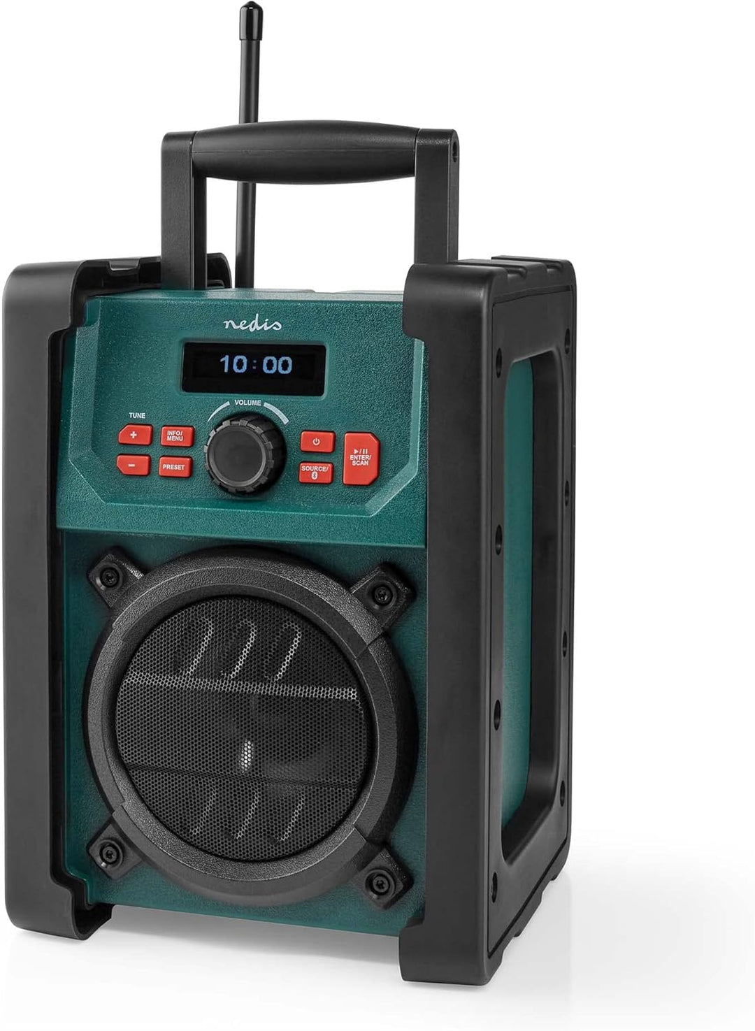 Nedis DAB + Radio | Tisch Ausführumg | DAB+ / FM | 2.2" | Scharz-weiss Monitor | Batteriebetrieben/N