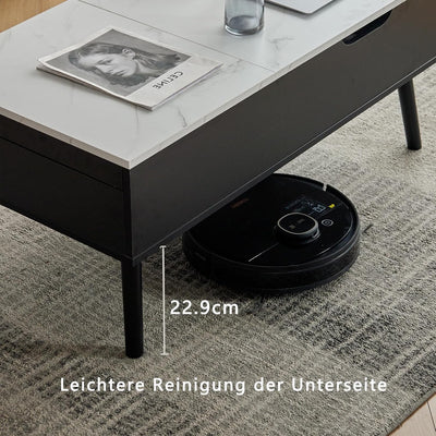 JanflyHome Höhenverstellbarer Couchtisch, Couchtisch, Hubplatte Couchtisch, Couchtisch mit Schiebepl
