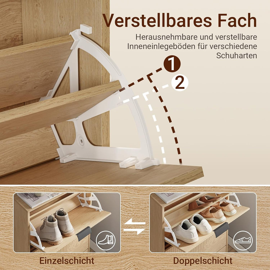 SoBuy schuhschrank schmal - schuhschrank Holz 24cm breit, grosse Kapazität für Schuhe bis Grösse 47,