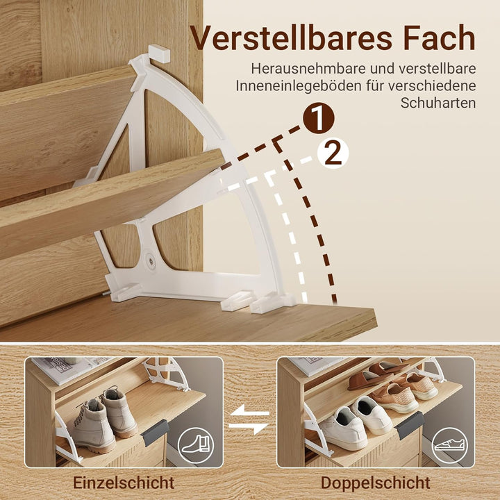 SoBuy schuhschrank schmal - schuhschrank Holz 24cm breit, grosse Kapazität für Schuhe bis Grösse 47,