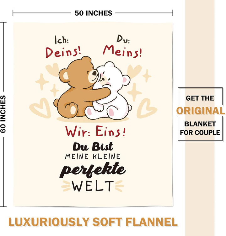musaecoin Valentinstagsgeschenk für Ihn Sie, Geschenk für Sie ihn, Geschenk für Paar- Kuscheldecke,