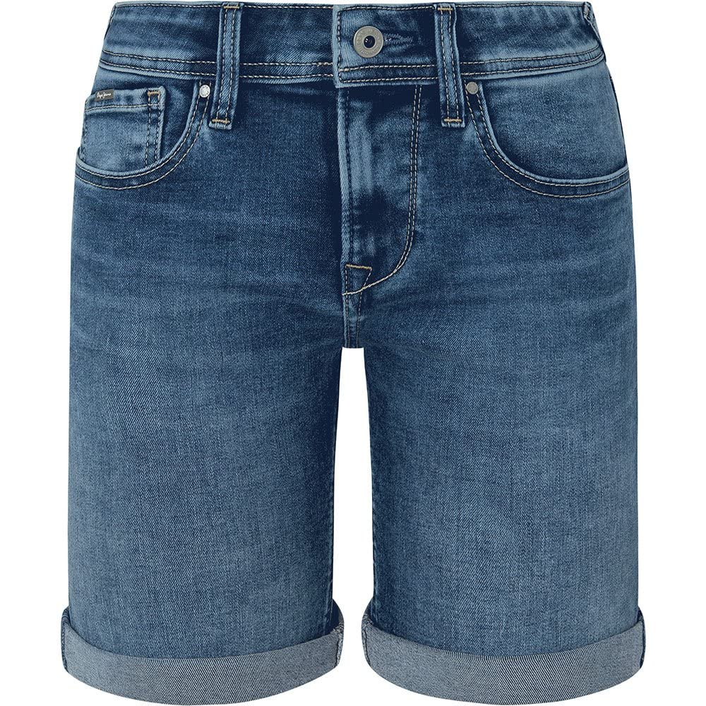 Pepe Jeans Damen Poppy Denim Shorts 26W Blue (Denim-gw4), 26W Blue (Denim-gw4)