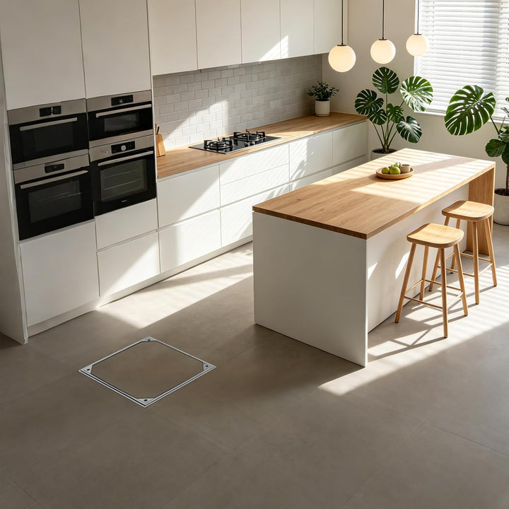 LIROPAU Schachtabdeckung 500x500mm Aluminium Versenkte Schachtdeckel | Eingebettete Schachtabdeckung