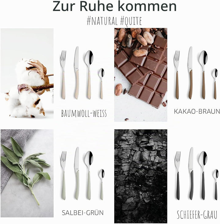 Kuppels Prisma Kuchengabel-Besteck Set aus 18/0 Edelstahl, 6-teilig, für 6 Personen, hochwertige Kun