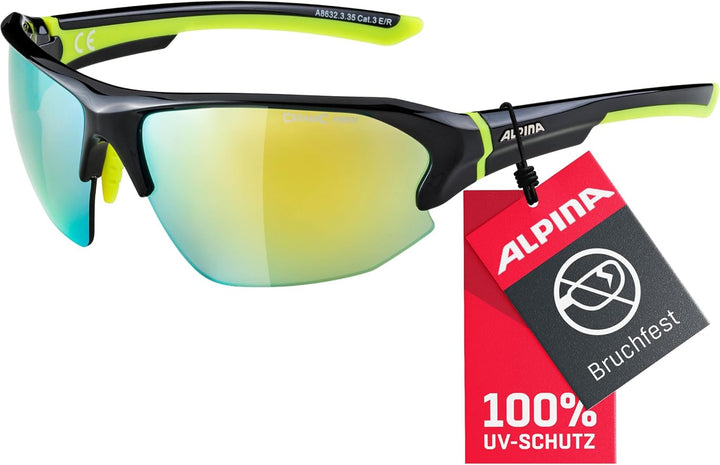 ALPINA LYRON HR - Verspiegelte und Bruchsichere Sport- & Fahrradbrille Mit 100% UV-Schutz Für Erwach