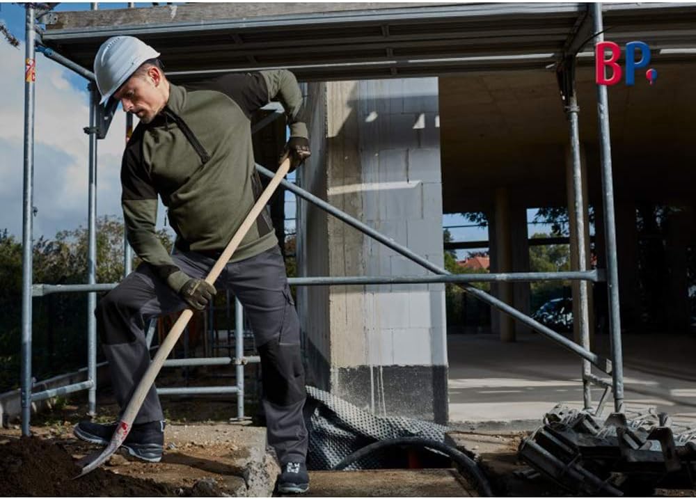 BP 1826-033-5632-58s Arbeitshose für Männer, Höhere Taille am Rücken, 225,00 g/m² Stoffmischung mit