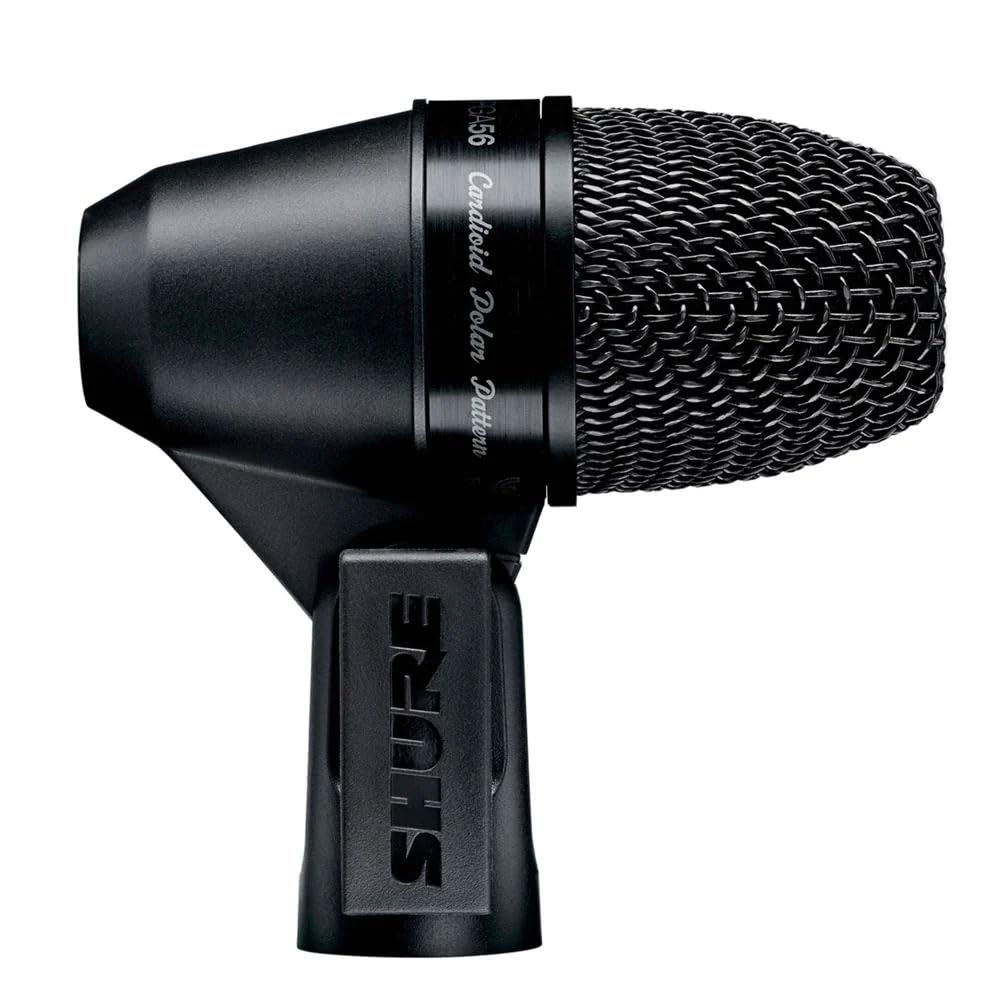 Shure PGA56 Dynamisches Snare/Tom-Mikrofon mit schwenkbarer Halterung und Nierencharakteristik, inkl