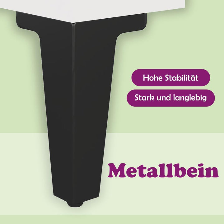 vidaXL TV Schrank mit Metallbeinen 4 Fächern Lowboard Sideboard Fernsehschrank Fernsehtisch TV Möbel