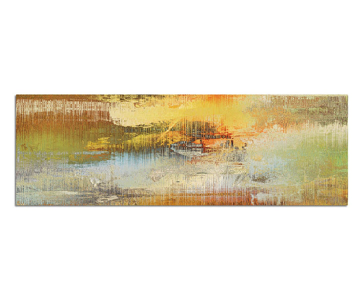 Panoramabild auf Leinwand und Keilrahmen 150x50cm Papier Kunstwerk alt abstrakt Textur