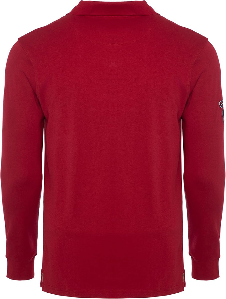 Carisma Langarm Poloshirt für Herren Baumwolle • Herren Langarmshirt mit Stickerei • Angenehmes Regu