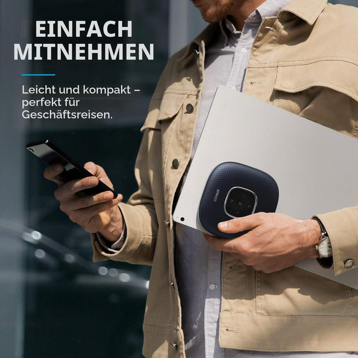 Anker PowerConf Bluetooth Konferenzlautsprecher mit 6 integrierten Mikrofonen, verbesserter Tonaufna