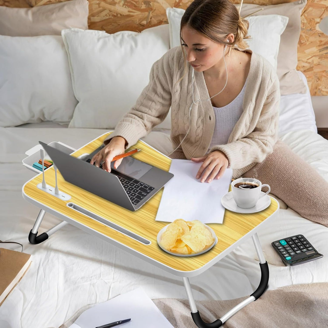 Ferghana Klappbarer Laptop-Schreibtisch Klappbar,Tisch 60x40cm Leichtes Bett Schreibtisch Engineerin