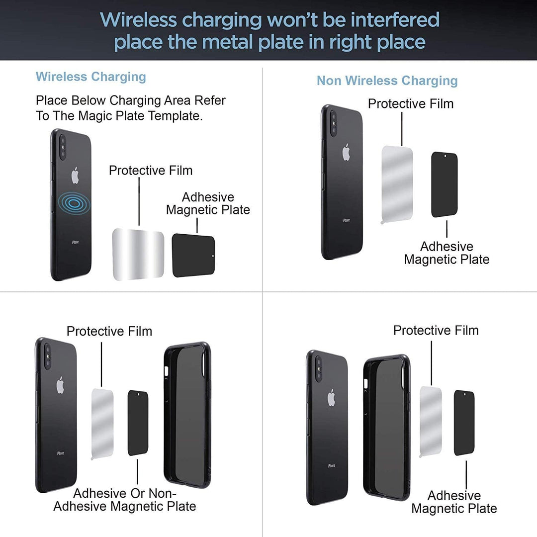 ipow Handyhalterung Auto Magnet, KFZ Handyhalterung mit Saugnapf, Magnetische Handyhalter Auto Armat