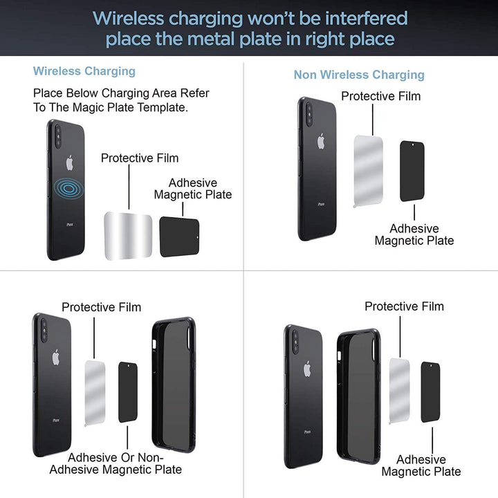 ipow Handyhalterung Auto Magnet, KFZ Handyhalterung mit Saugnapf, Magnetische Handyhalter Auto Armat