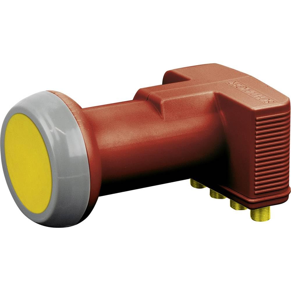 SCHWAIGER SPS7944R531 Quad-LNB Feedaufnahme: 40mm Wetterschutz, Ziegel-Rot