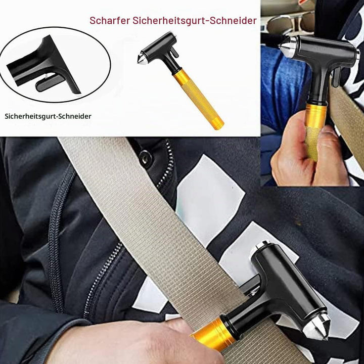 WONDER POINT Premium Notfallhammer Auto, 2025 Multifunktions-Gurtschneider Nothammer, Schnelle Autor