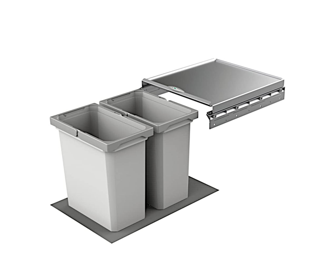 Naber Cox® Box 2T 400-2. Abfallsammler, hellgrau.