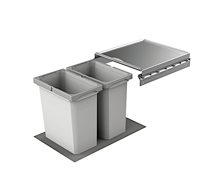 Naber Cox® Box 2T 400-2. Abfallsammler, hellgrau.