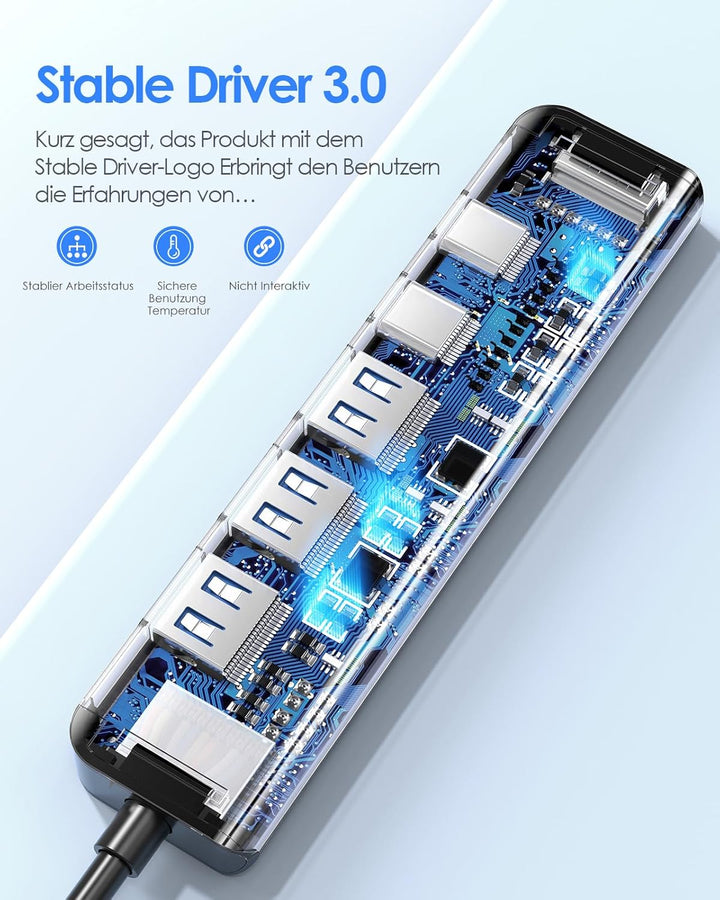 LENTION USB C Hub mit 4K60Hz HDMI, 100W PD, USB-C Datei, USB 3.0, Multiport Adapter kompatibel 2025-
