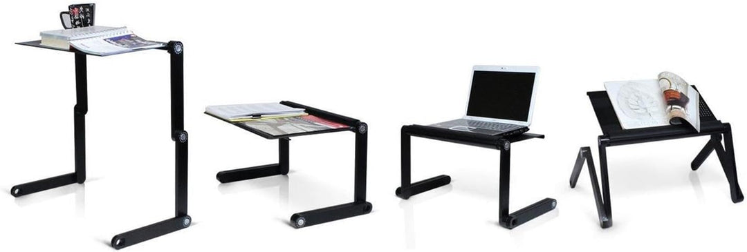 Laptop-Bett-Schreibtisch, Bett-Laptop-Tisch, Verstellbarer Laptop-Ständer mit Computerablage, Zusamm