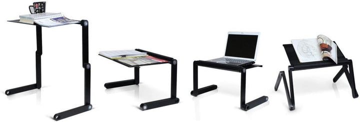 Laptop-Bett-Schreibtisch, Bett-Laptop-Tisch, Verstellbarer Laptop-Ständer mit Computerablage, Zusamm