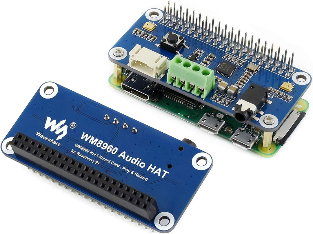 Audio HAT Modul für Raspberry Pi 4B/3B+/3B/2B/B+/A+/Zero/Zero W/Pi Zero WH,WM8960 Hi-Fi-Soundkarte H