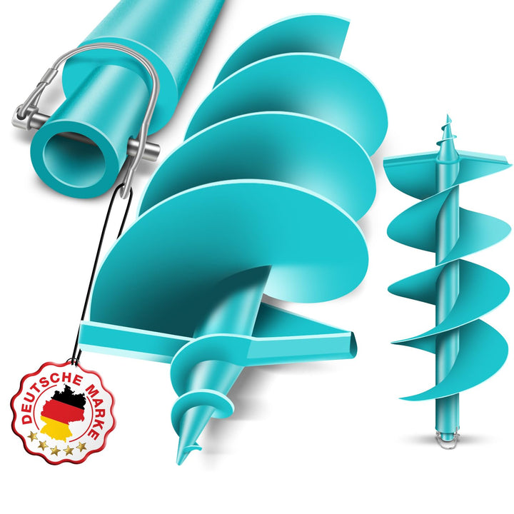BRUNNENTAL ® Erdbohrer 250mm - Ideal Für Aushubarbeiten - Erdbohrer Hand - einfache Bedienung Robust