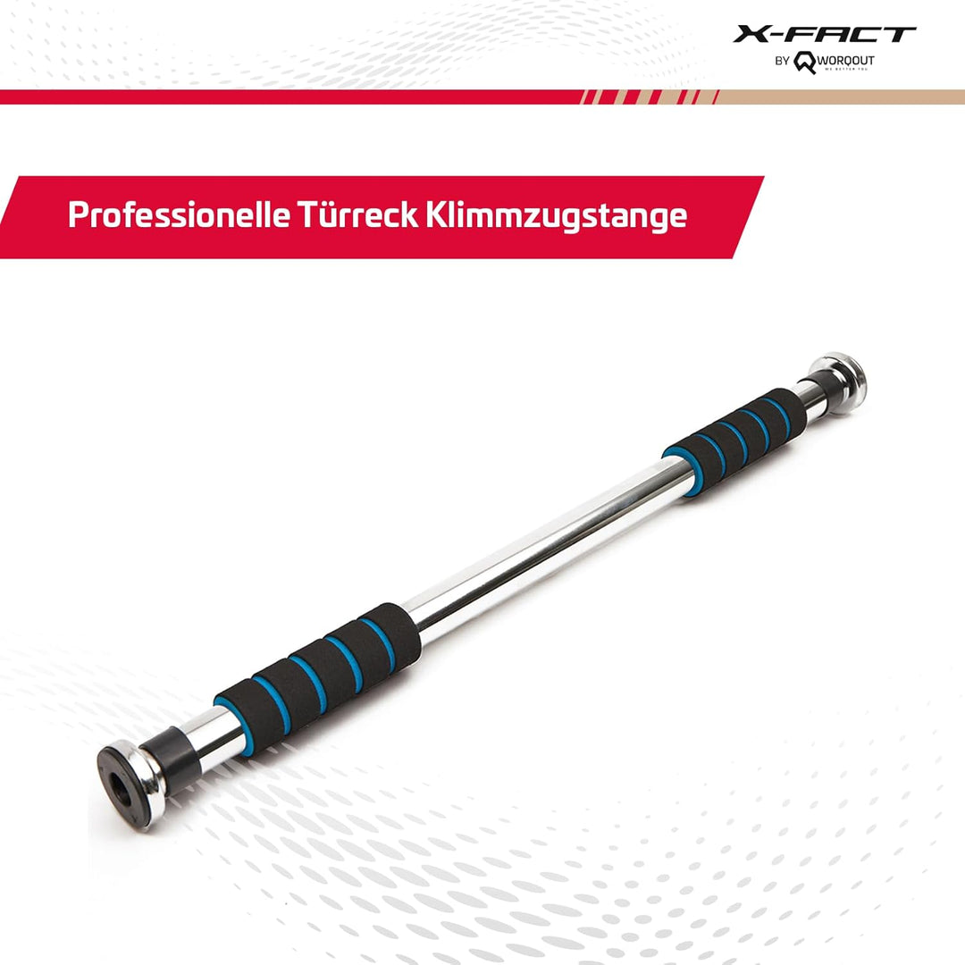 Türreck Klimmzugstange Pullup Bar – Verstellbare Stange für Türrahmen (63–100 cm), ohne Schrauben, b