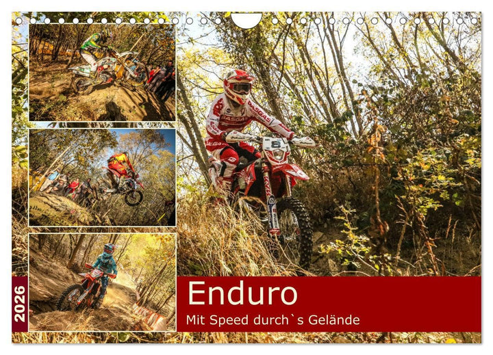 Enduro Mit Speed durch`s Gelände (Wandkalender 2026 DIN A4 quer), CALVENDO Monatskalender: Spannende