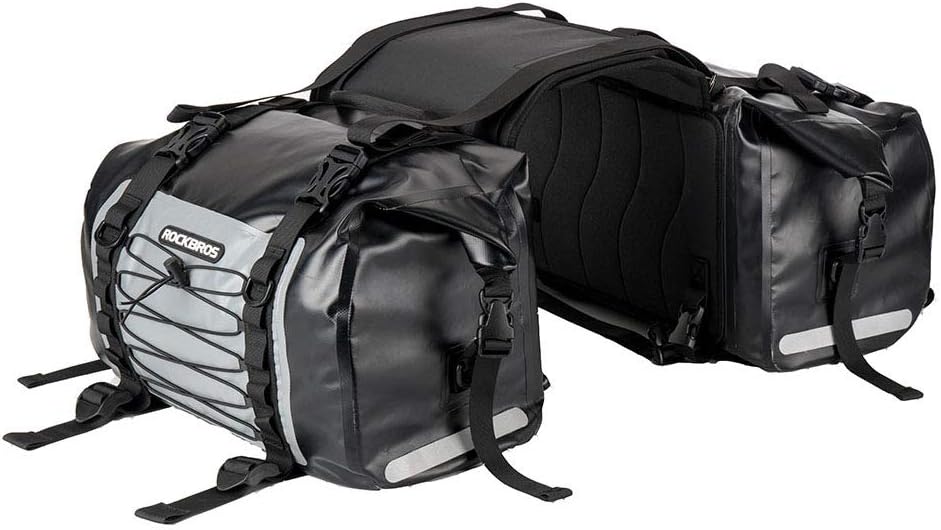 ROCKBROS Motorrad Doppel Satteltaschen Gepäckträgertaschen 100% Wasserdicht Motorradtasche Ca.62L Gr