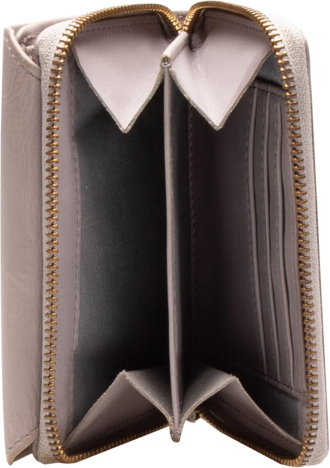 Maitre - Steinbach dagrete Purse mh14fz Hellgrau 13,5X9,5 Farbe:hellgrau / Material:cotton,cow Leath