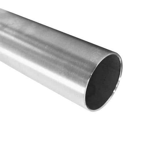 Edelstahl Edelstahlrohr V2A AISI 304 42,4x2mm Länge 3000mm geschliffen - Rundrohr Geländer Treppenge