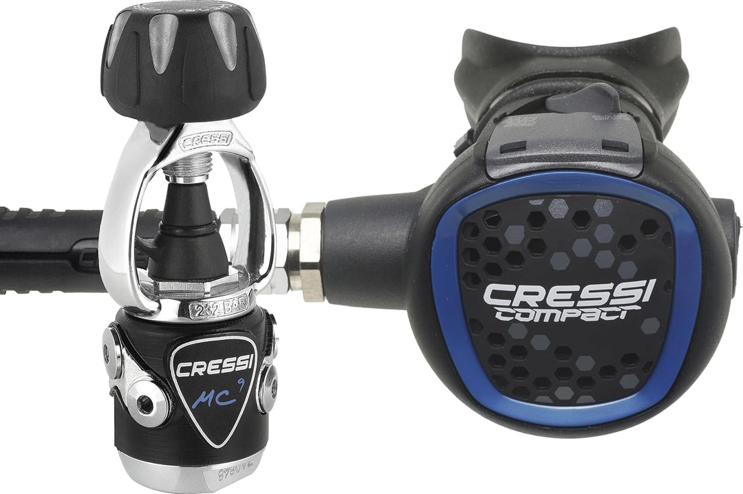 Cressi MC9/XS Compact Regulator - Atemregler zum Tauchen, erhältlich INT oder DIN Version, Unisex fü