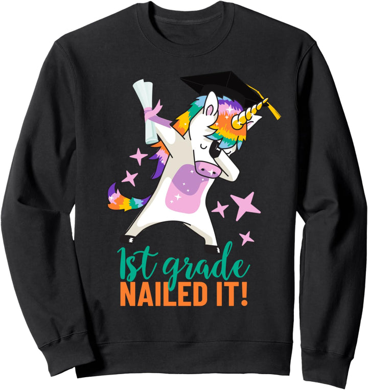 1. Klasse Absolvent Einhorn Graduierung Sweatshirt