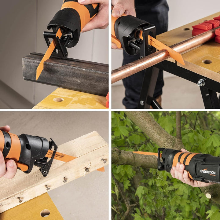 Evolution Power Tools R230RCP Säbelsäge, Mehrzwecksägen, 180° drehbarer Handgriff Kabelgebunden R230