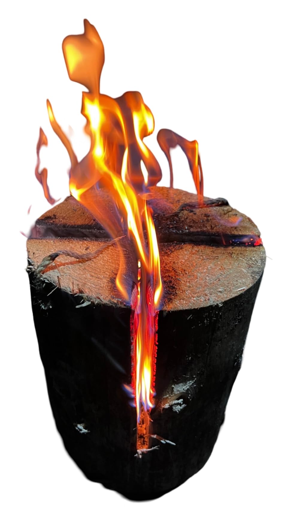 Buri Schwedenfeuer mit 25cm Höhe und 17-24cm Durchmesser I Schwedenfackel für Outdoor-Spass bis zu 2