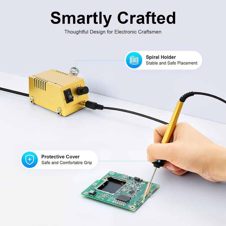 Mini Lötstation Lötkolben Kit 50-450°C einstellbare Temperatur Lötzubehör für Elektronik Handy Repar