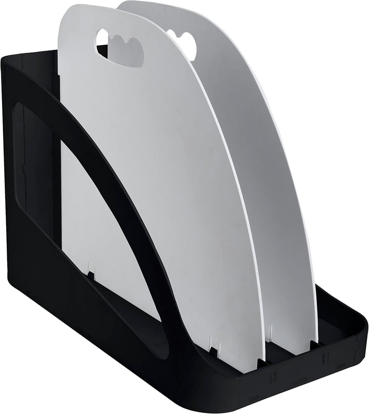 Exacompta 3501440D Flex Box Office Flexible Aufbewahrungshilfe mit Griff mit 3 Fächern zur Aufbewahr