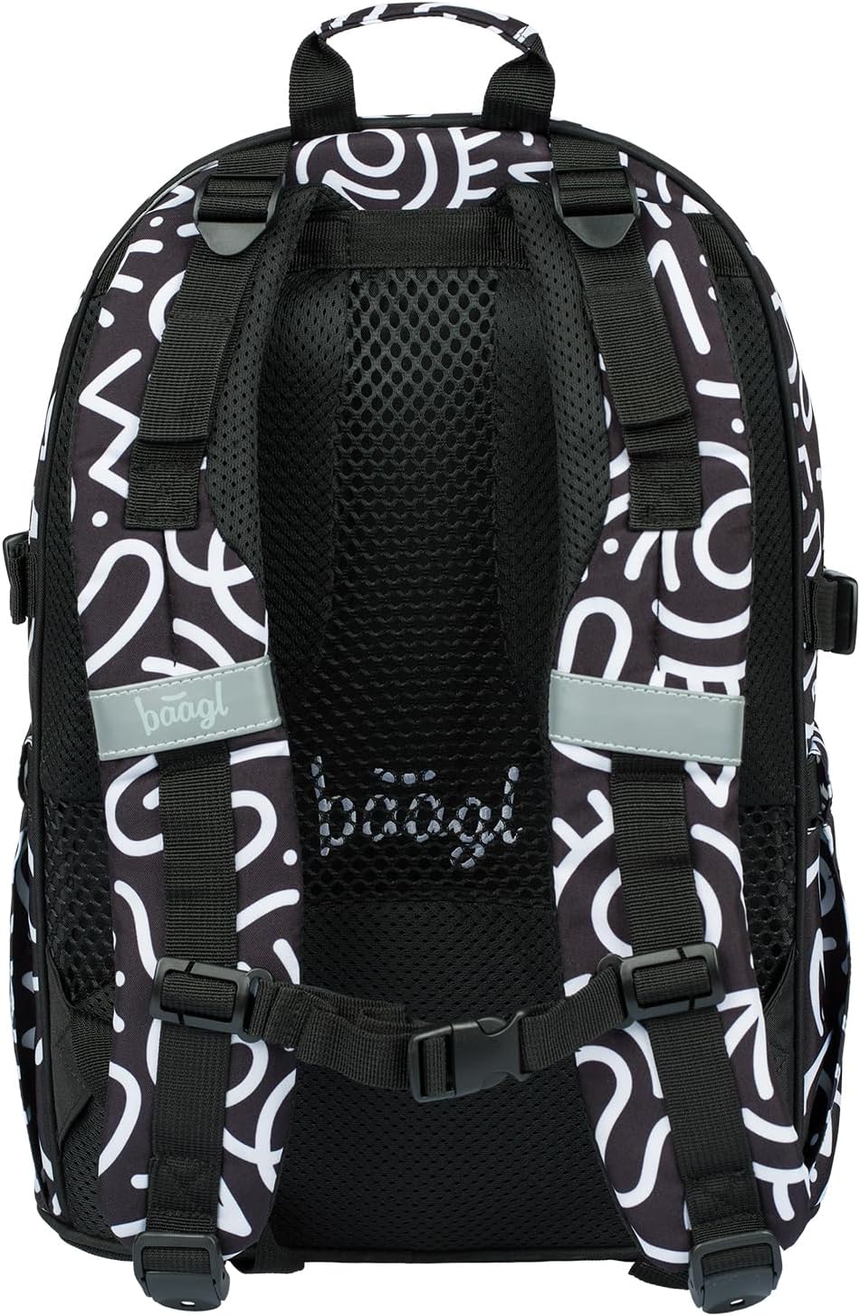 Baagl Kinderrucksack, Schulrucksack für Kinder mit ergonomisch geformter Rücken, Brustgurt und refle