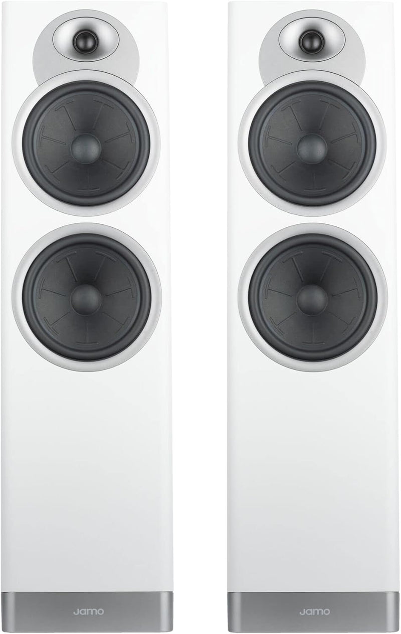 Jamo S7-27FA Paar Bodenlautsprecher Dolby Atmos Grey Cloud mit 17 cm Tieftöner und Dolby Atmos Sound