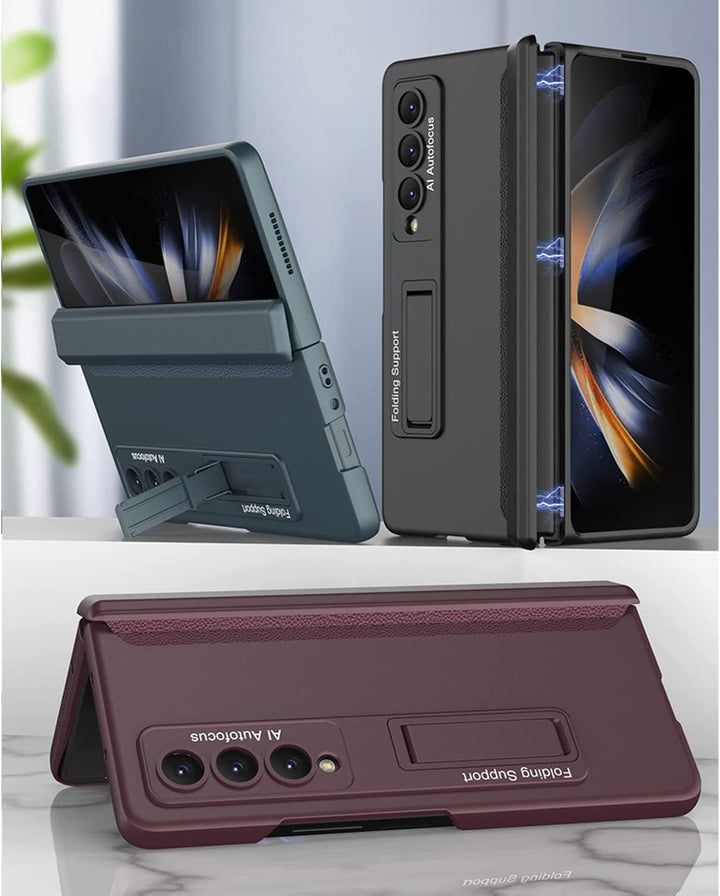 Miimall Kompatibel mit Samsung Galaxy Z Fold 4 Hülle mit Displayschutz Anti-Peeping+Magnetischer Sch