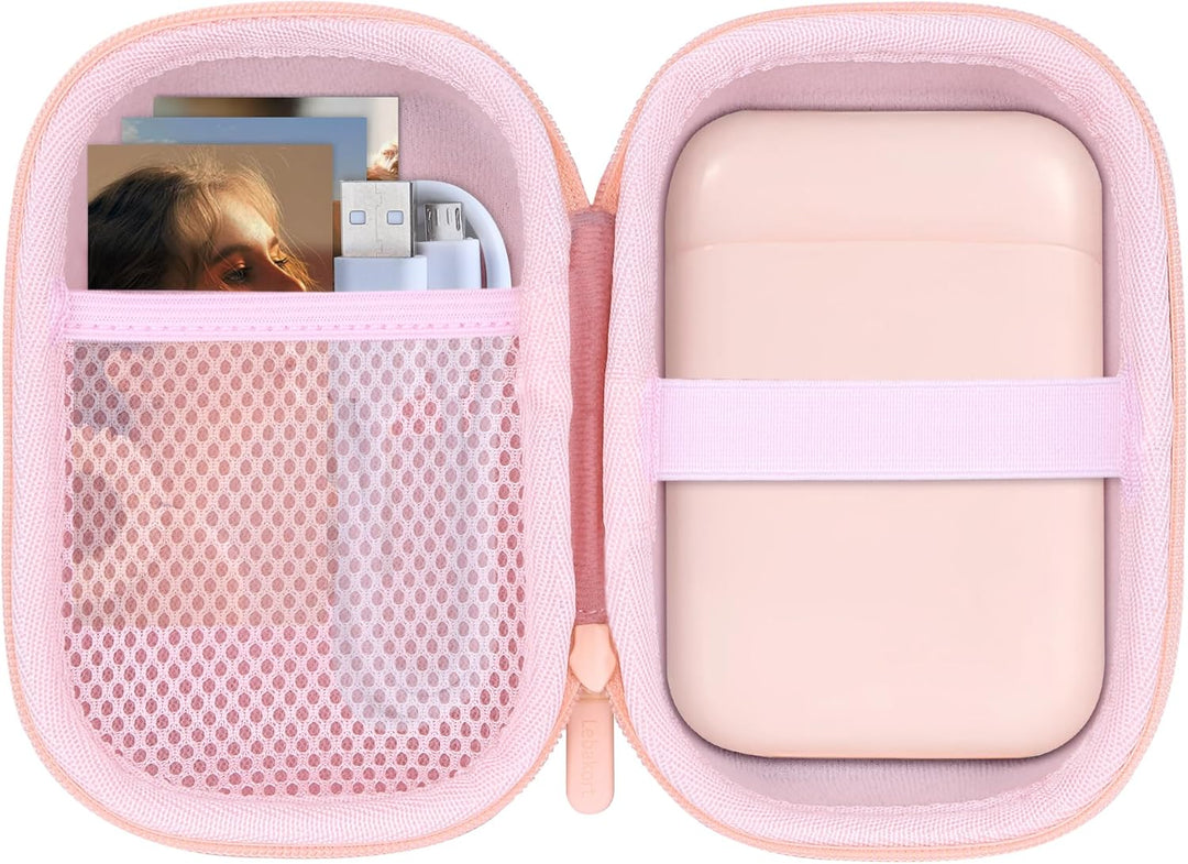 Lebakort Hart Tasche Hülle Etui für Liene 2 x 3 Tragbarer Smartphone Fotodrucker (Rosa), Rosa