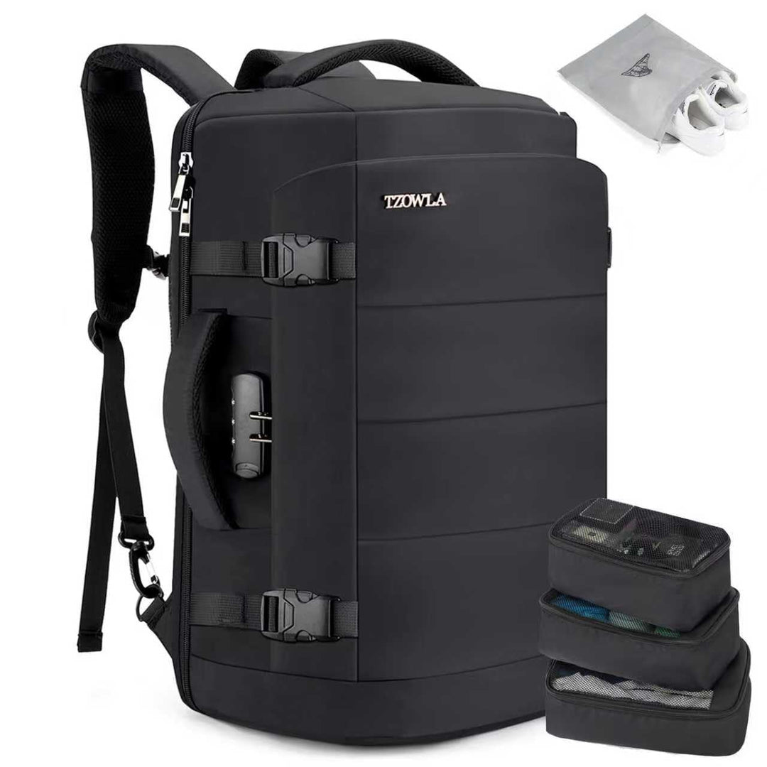 Tzowla ReiseRucksack Laptop Handgepäck Rucksack 40l für Damen und Herren,Fluggenehmigung,Grosses Fas