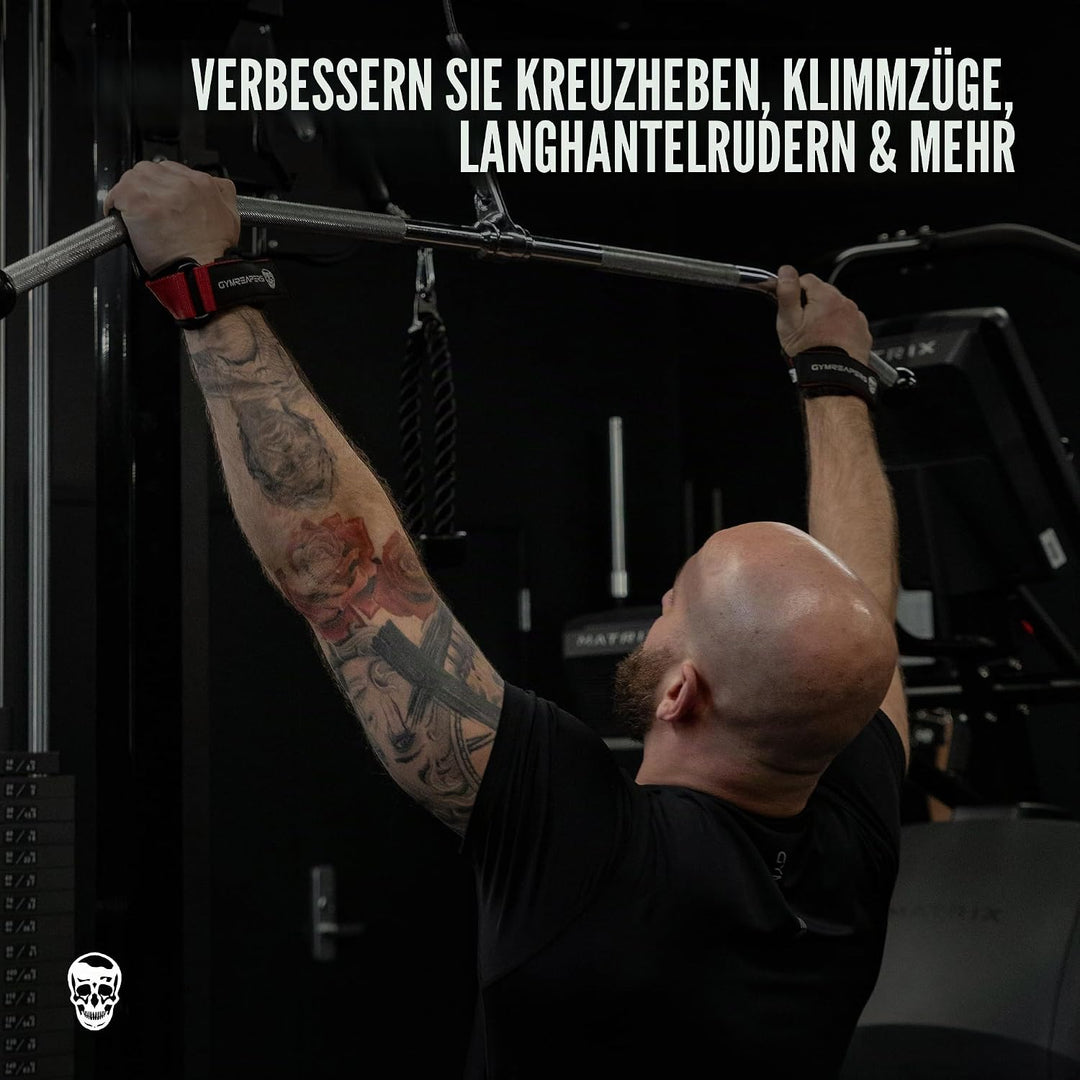 Gymreapers Gewichthebergriffe (Paar) für schweres Powerlifting, Kreuzheben, Rudern, Klimmzüge, mit N