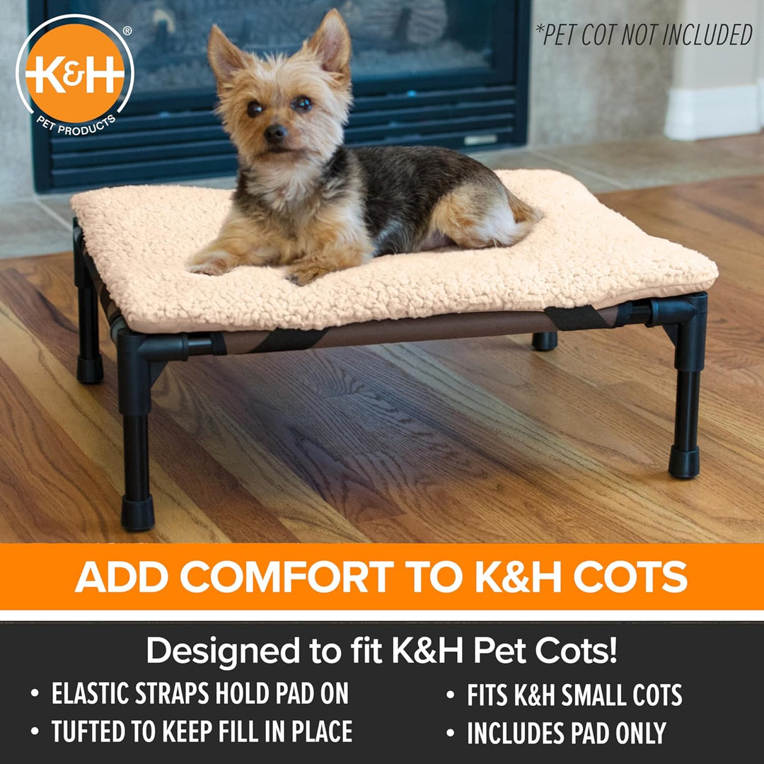K&H PET PRODUCTS Original Microfleece-Pad für erhöhtes Hundebett, tragbar und waschbar, Hundebettunt