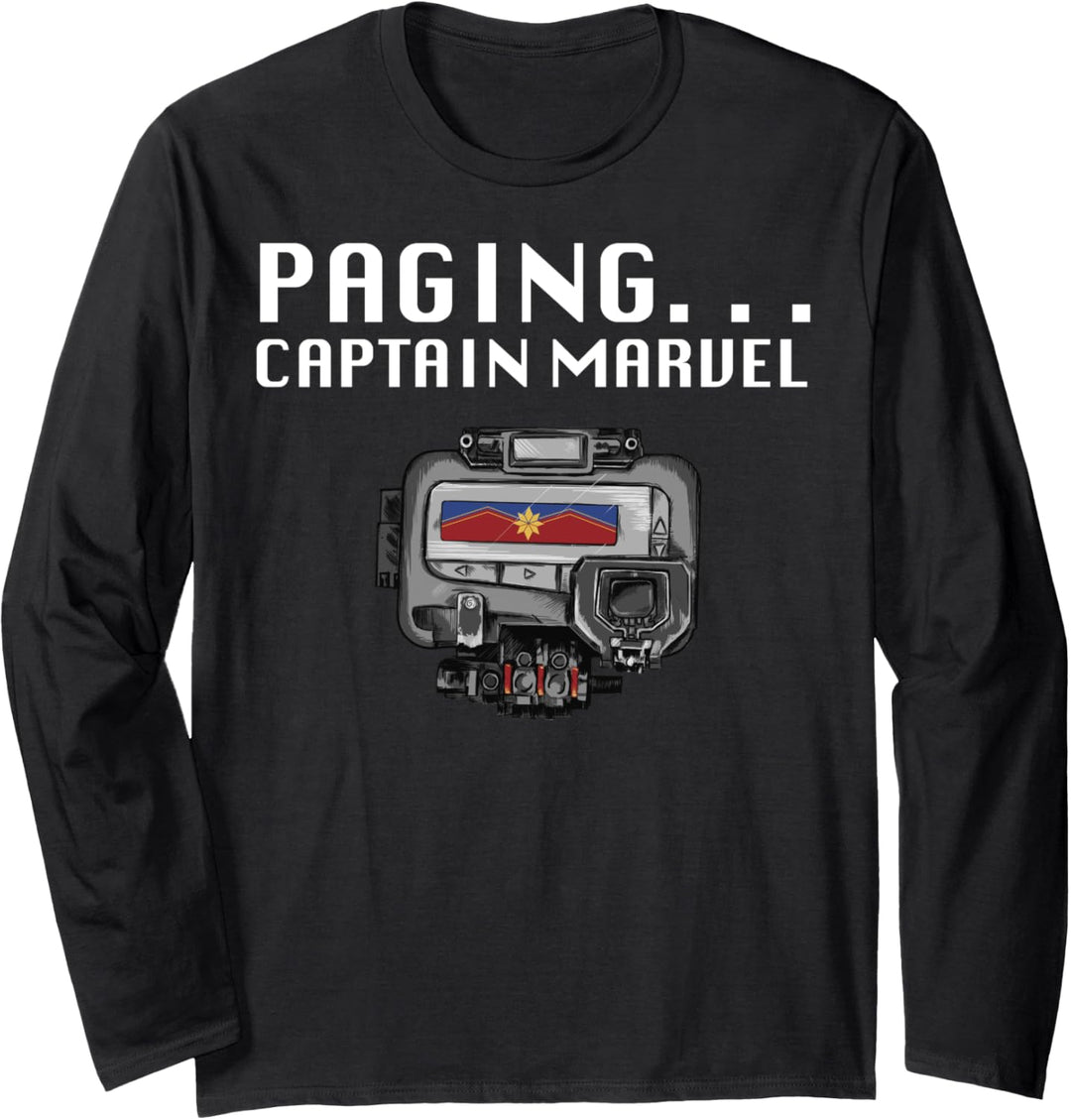 Captain Marvel Paging Captain Marvel Langarmshirt
