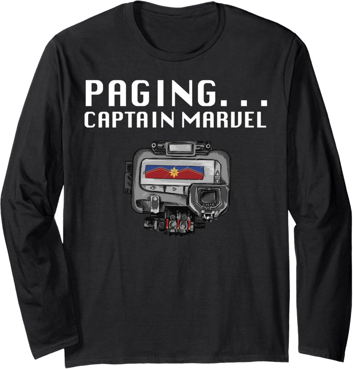 Captain Marvel Paging Captain Marvel Langarmshirt