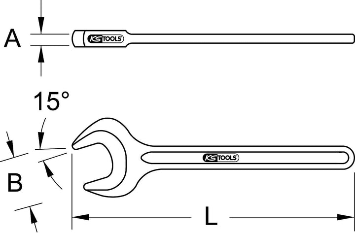 KS Tools 517.0570 Einmaul-Kraftschlüssel, 70mm